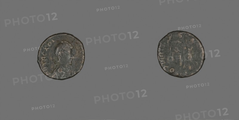 Coin Portraying Emperor Arcadius, AD 383/408, Roman, Roman Empire, Bronze, Diam. 1.7 cm, 2.40 g