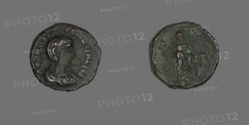 Tetradrachm (Coin) Portraying Empress Salonina, about AD 265, Roman, Roman Empire, Billon, Diam. 2.3 cm, 10.46 g