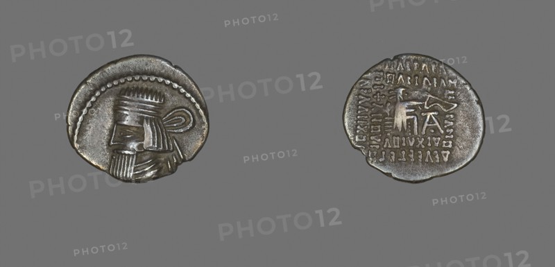 Drachm (Coin) Portraying King Gotarzes II, AD 40/51, Persian, Parthia, Khorasan, Silver, Diam. 2.1 cm, 3.40 g