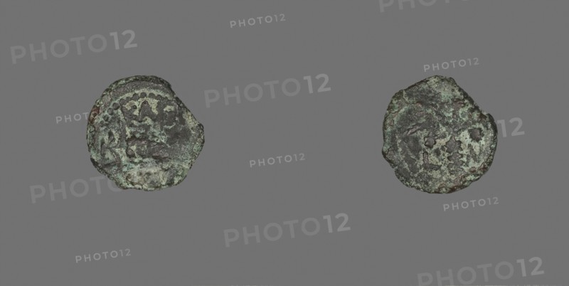 Coin Depicting a Stalk of Grain, Procurator M. Ambibulus (reign of Augustus), AD 9/10 or 10/11, Roman, Palestine, Israel, Bronze, Diam. 1.7 cm, 1.73 g