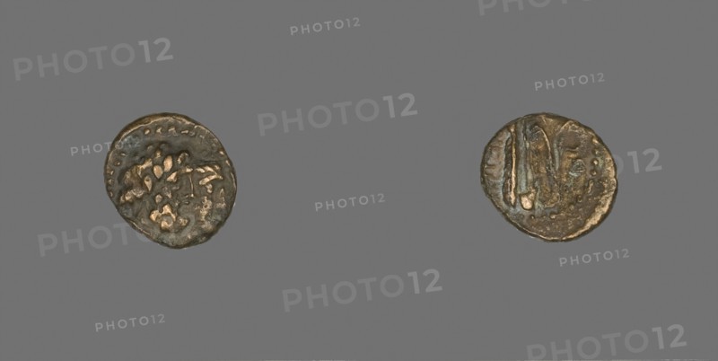 Coin Depicting the God Zeus and Consort (?), about 137/127 BC, Phoenician, Ancient Mediterranean, Bronze, Diam. 1.6 cm, 2.77 g