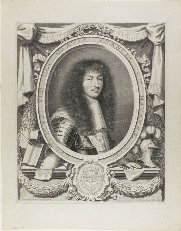 Louis XIV, 1663, Robert Nanteuil, French, 1623-1678, France, Engraving on paper, 405 × 334 mm (plate), 515 × 401 mm (sheet)