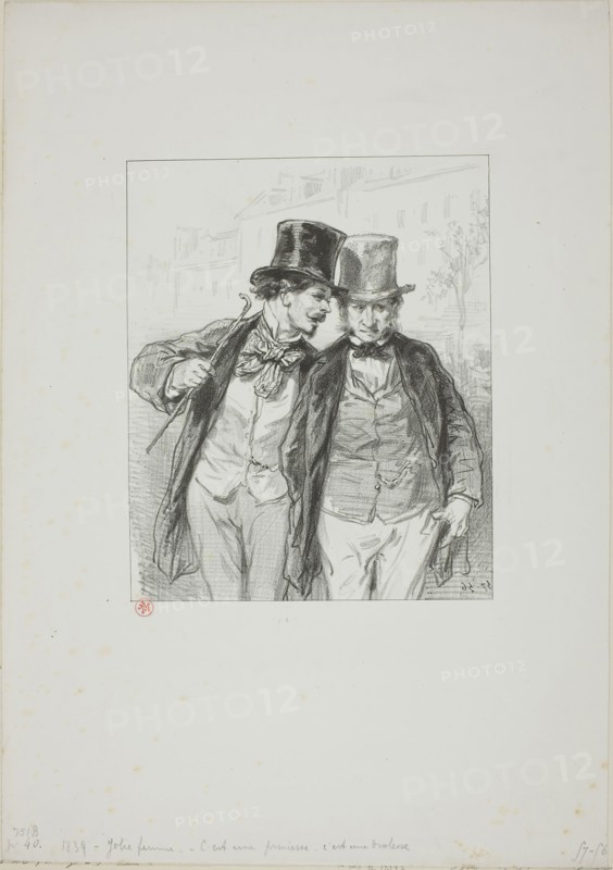 Masks and faces: Pretty woman? a bad lot, 1857–58, Paul Gavarni, French, 1804-1866, France, Lithograph in black on ivory wove paper, 205 × 167 mm (image), 399 × 281 mm (sheet)