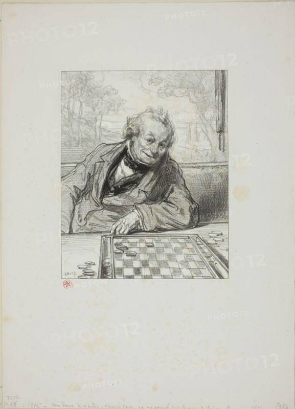 Maska and faces: Keeping a Queen, you see, 1857–58, Paul Gavarni, French, 1804-1866, France, Lithograph in black on ivory wove paper, 202 × 162 mm (image), 393 × 285 mm (sheet)