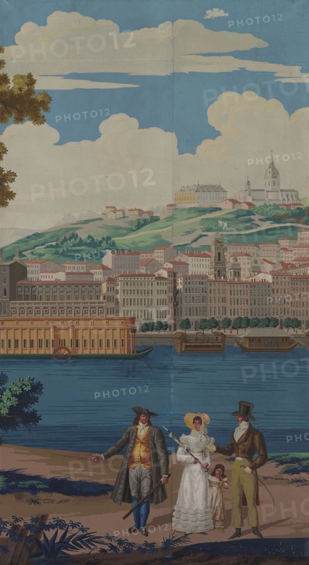 Wallpaper Panel, Early 19th century, France, Paper and polychrome paints, 170.2 × 94.6 cm (67 × 37 1/4 in.)