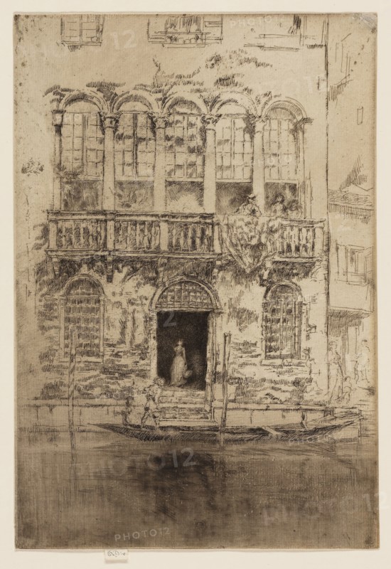 The Balcony, 1879/80, James McNeill Whistler, American, 1834-1903, United States, Etching and drypoint with foul biting in dark brown ink on ivory laid paper, 295 x 201 mm (image, trimmed within plate mark), 300 x 201 mm (sheet)