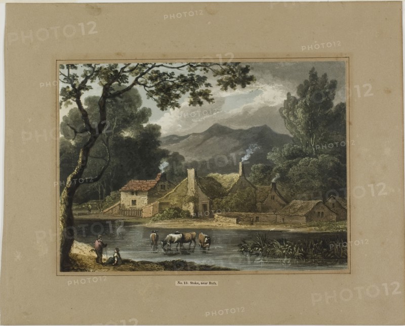 Stoke, near Bath, n.d., Joseph Barker, English, 1782-1809, United Kingdom, Aquatint on paper, 159 x 218