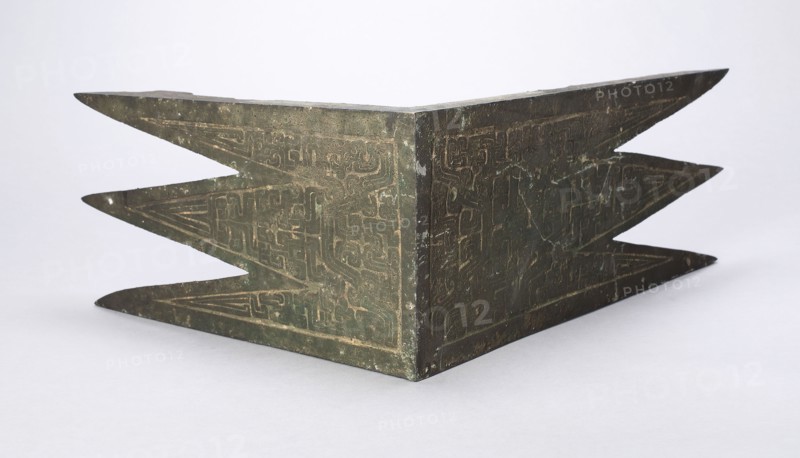 Architectural Fitting (Gong), Eastern Zhou dynasty, Spring and Autumn period (770–481 B.C.), 7th century B.C., China, Qishan county, Shaanxi province, China, Bronze