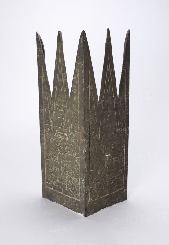 Architectural Fitting (Gong), Eastern Zhou dynasty, Spring and Autumn period (770–481 B.C.), 7th century B.C., China, Qishan county, Shaanxi province, China, Bronze
