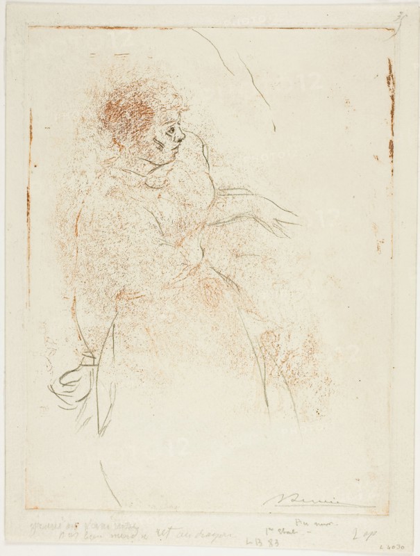 At the Wall, Commune Episode, 1893, Louis Auguste Lepère, French, 1849-1918, France, Soft ground etching in red-brown with additions in graphite on cream laid paper, 198 × 149 mm (image/plate), 221 × 169 mm (sheet)