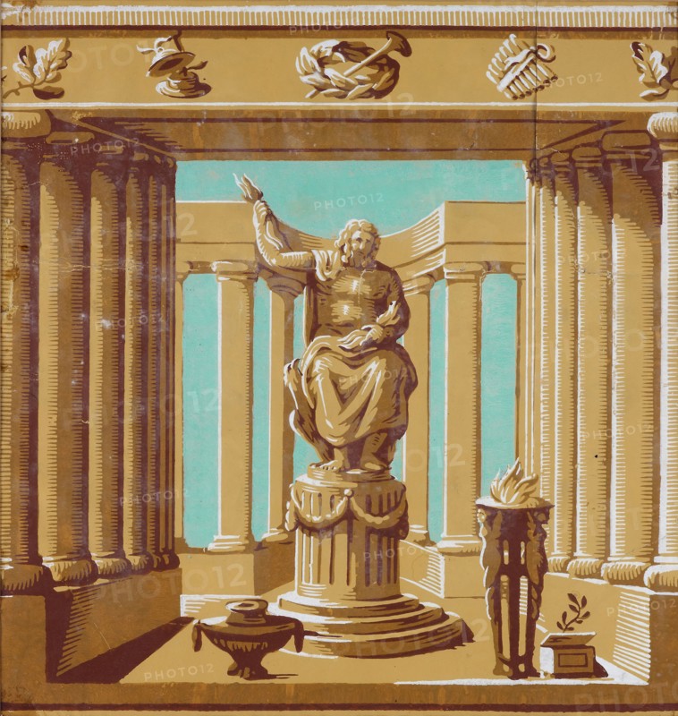 Frieze or Dado: La Constance, 1785/90, France, Jean Baptiste Réveillon (French, 1725-1811), France, Block-printed, color on paper, 76.4 × 101.8 cm (30 1/16 × 40 1/16 in.)