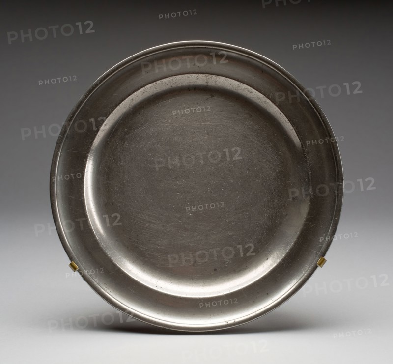 Plate, c. 1789, Thomas Badger, American, 1764–1826, Boston, Pewter, diam. 21.6 cm (8 1/2 in.)
