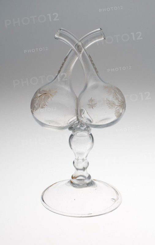 Cruet for Oil and Vinegar (Guédoulfe), Mid 18th century, France, Glass, 26 × 13.3 × 12.1 cm (10 1/4 × 5 1/4 × 4 3/4 in.)