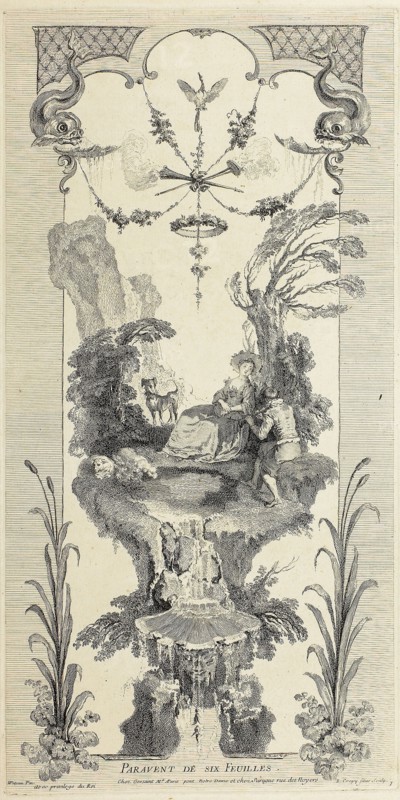 Screen of Six Sheets (309), n.d., Louis Crépy, Jr., French, 18th century, France, Etching on paper, 635 × 480 mm