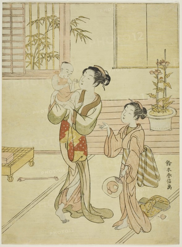The Treasure Child, c. 1768, Suzuki Harunobu ?? ??, Japanese, 1725 (?)-1770, Japan, Color woodblock print, chuban, 27.4 x 20.2 cm
