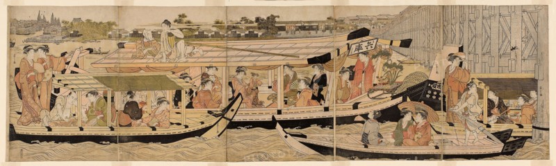Pleasure Boats on the Sumida River, c. 1792, Chobunsai Eishi, Japanese, 1756–1827, Japan, Color woodblock prints, oban pentaptych, 14 1/2 x 50 1/2 in., Charles II, King of England, n.d., Cornelis Visscher, the Elder, Netherlandish, c. 1520-1586, Netherlands, Engraving on paper, 414 x 337 mm (image/plate), 518 x 370 mm (sheet), Charles Lewis Count Palatine, n.d., Cornelis Visscher, the Elder, Netherlandish, c. 1520-1586, Netherlands, Engraving on paper, 456 x 308 mm (image/plate), 518 x 376 mm (sheet), Mary daughter of Charles I, n.d., Cornelis Visscher, the Elder, Netherlandish, c. 1520-1586, Netherlands, Engraving on paper, 420 x 305 mm (image/plate),  512 x 365 mm (sheet)