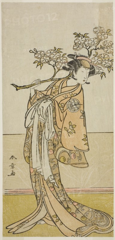 The Actor Ichimura Uzaemon IX in an Unidentified Role, c. 1775, Katsukawa Shunsho ?? ??, Japanese, 1726-1792, Japan, Color woodblock print, hosoban, left sheet of diptych, 29.4 x 14 cm (11 9/16 x 5 1/2 in.)