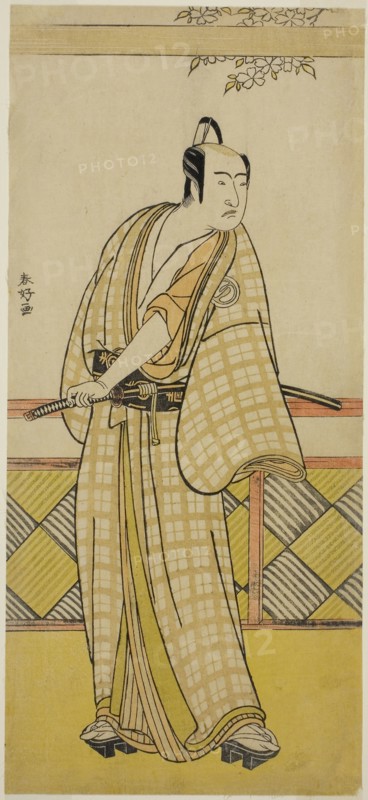 The Actor Sawamura Sojuro III in an Unidentified Role, late 1780s, Katsukawa Shunko I, Japanese, 1743-1812, Japan, Color woodblock print, hosoban, 30.8 x 13.9 cm (12 1/8 x 5 1/2 in.)