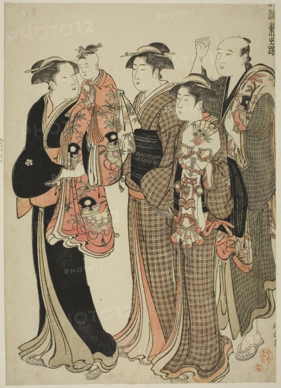 Kamioki, from the series A Brocade of Eastern Manners (Fuzoku Azuma no nishiki), c. 1783/84, Torii Kiyonaga, Japanese, 1752-1815, Japan, Color woodblock print, oban, 35.6 x 25.2 cm