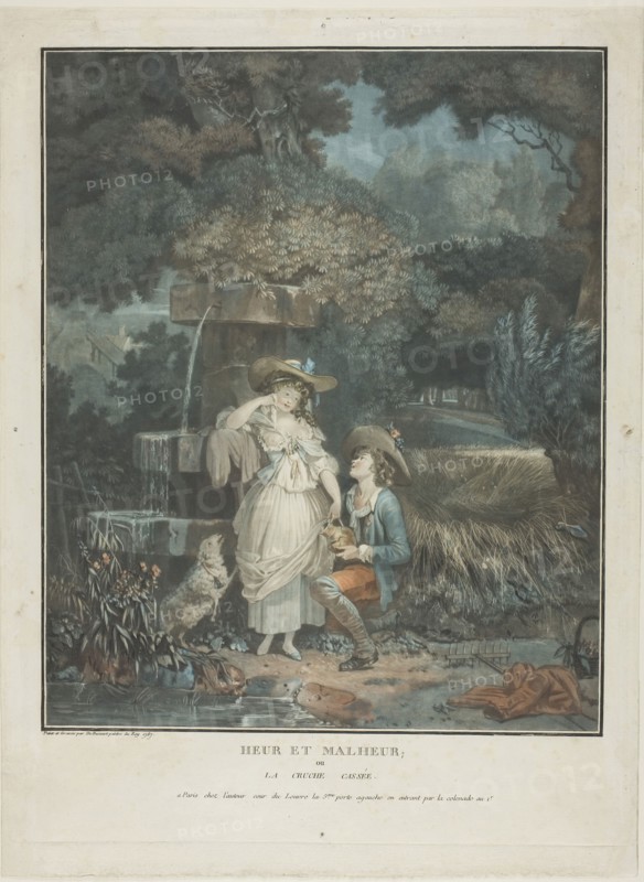 Heur et Malheur, 1787, Philibert Louis Debucourt, French, 1755-1832, France, Aquatint on paper, 308 × 253 mm (image), 390 × 285 mm (sheet)