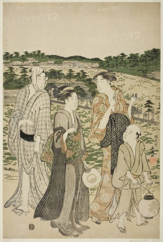 Benten Shrine in Shinobazu Pond, late 1780s, Katsukawa Shuncho, Japanese, active c. 1780-1801, Japan, Color woodblock print, right sheet? of oban triptych (center: 1925.2725), 38.1 x 25.5 cm (15 x 10 in.)