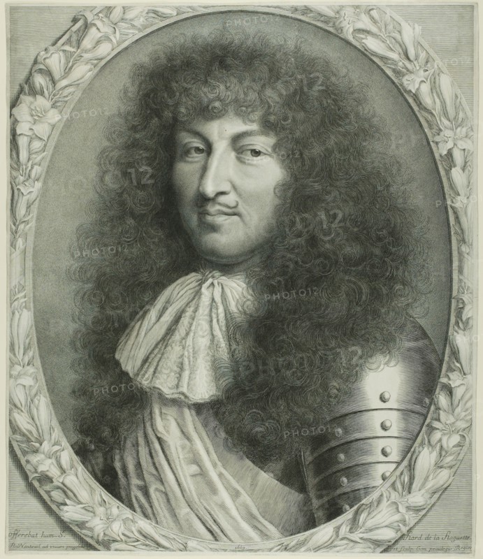 Louis XIV, 1669, Robert Nanteuil, French, 1623-1678, France, Engraving in black on paper, 498 × 422 mm (image), 502 × 427 mm (plate/sheet)