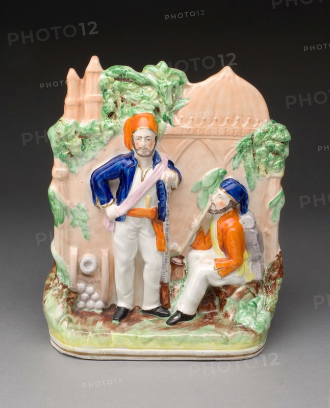 Chimney Ornament, c. 1830, England, Staffordshire, Staffordshire, Glazed earthenware with polychrome enamel decoration, H. 22.2 cm (8 3/4 in.)
