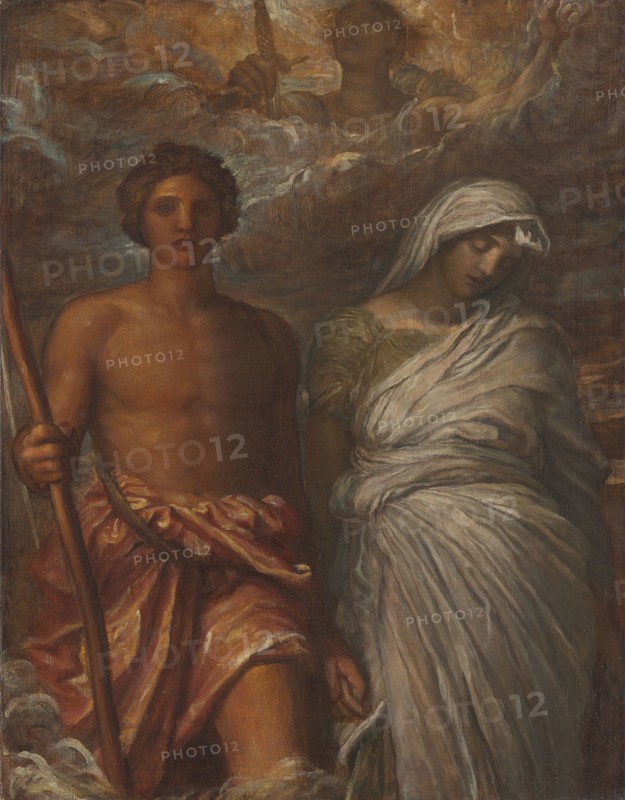 Time, Death and Judgment, 1866, George Frederick Watts, English, 1817-1904, England, Oil on canvas, 36 × 28 5/16 in. (91.5 × 72 cm)