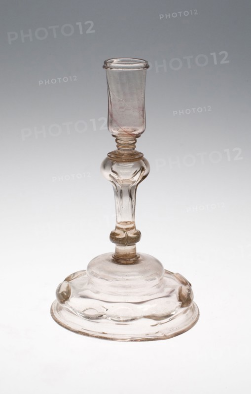 Candlestick, 1700/50, France, Glass, blown and molded, 19.7 × 11.4 cm (7 3/4 × 4 1/2 in.)