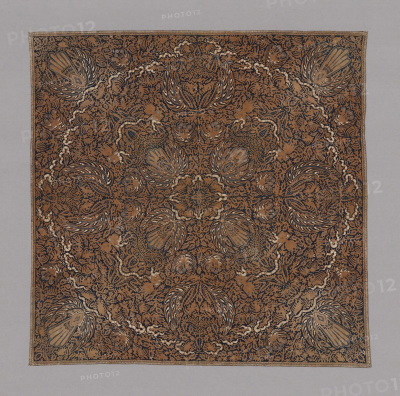 Iket (Headcloth), 19th century, Indonesia, Java, Java, Cotton, batik dyed, 105.4 x 107.9 cm (41 1/2 x 42 1/2 in.)