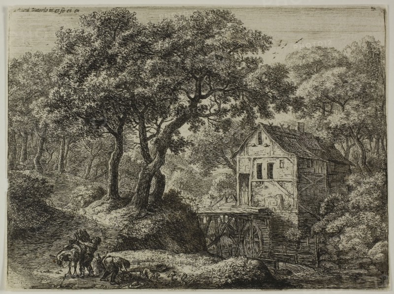 The Mill in the Wood, n.d., Anthoni Waterlo, Dutch, 1609-1690, Holland, Etching on paper, 151 x 204 mm (image), 154 x 206 mm (sheet)