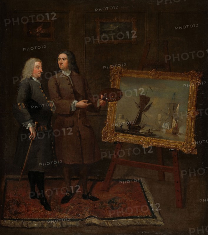Thomas Walker and Peter Monamy, c. 1735, Gawen Hamilton, British, 1697-1737, England, Oil on canvas, 61.6 × 53.3 cm (24 1/4 × 21 in.)