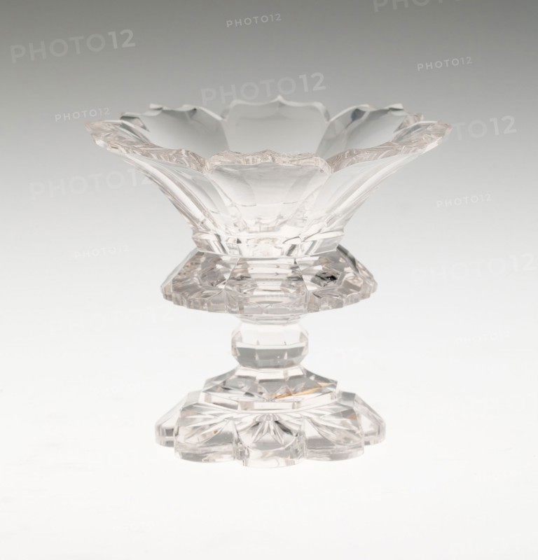 Salt, c. 1850, England, Bristol, Bristol, Glass, 8.9 × 10.2 cm (3 1/2 × 4 in.)