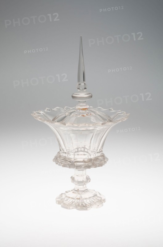 Compote and Cover, c. 1850, England, Bristol, Bristol, Glass, H. 35.6 cm (14 in.)