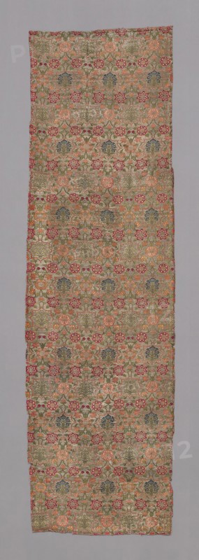 Panel (Dress Fabric), 1701/50, Iran (Isfahan), Iran, 198.8 x 58.5 cm (78 1/4 x 23 in.)