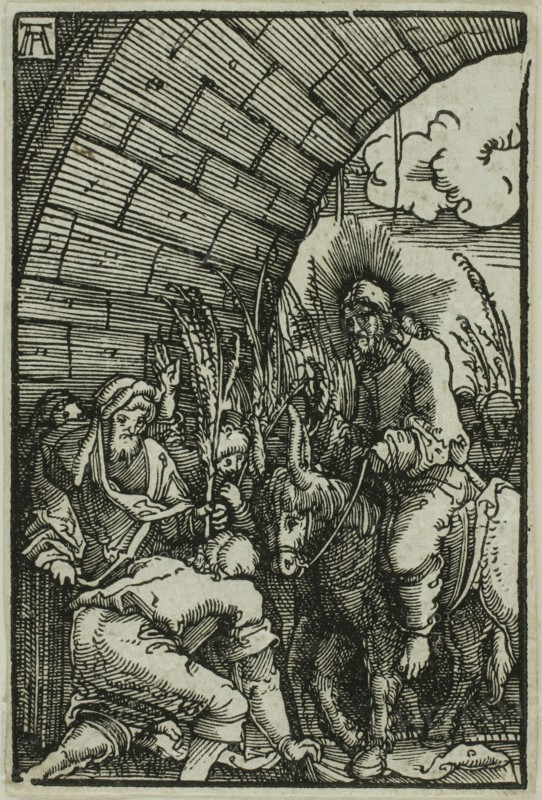 The Entry into Jerusalem, from The Fall and Redemption of Man, 1513, Albrecht Altdorfer, German, c.1480-1538, Germany, Woodcut in black on ivory laid paper, 172 x 148 mm (image/plate), 174 x 149 mm (sheet)