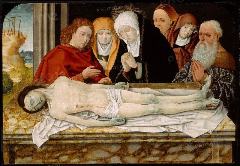Entombment, 1500/05, German (Cologne?), Paris, Tempera on panel, 19 x 27 9/16 in. (48.3 x 70 cm)