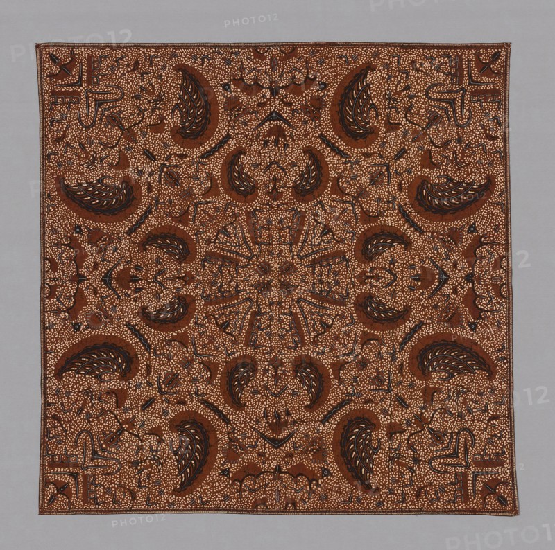 Iket (Headcloth), 19th century, Indonesia, Central Java, Java, Cotton, batik dyed, 105 x 106 cm (41 3/8 x 41 3/4 in.)