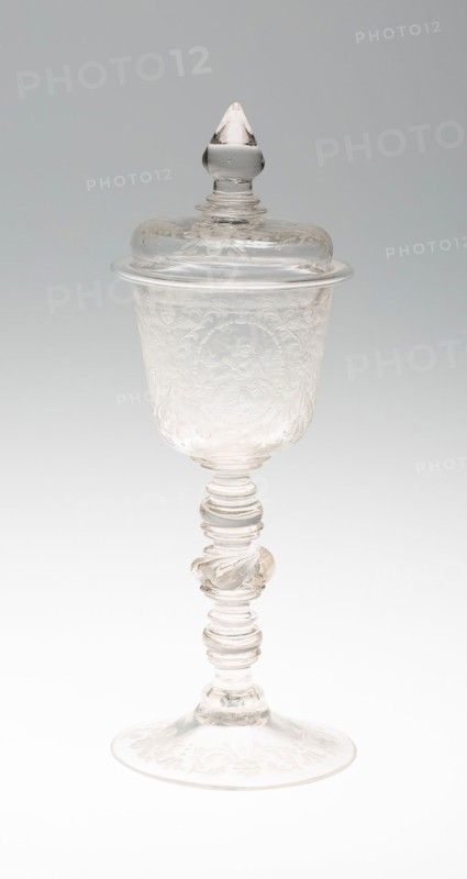 Goblet with Cover, c. 1690, Bohemia, Czech Republic, Bohemia, Glass, H. 21.6 cm (8 1/2 in.)