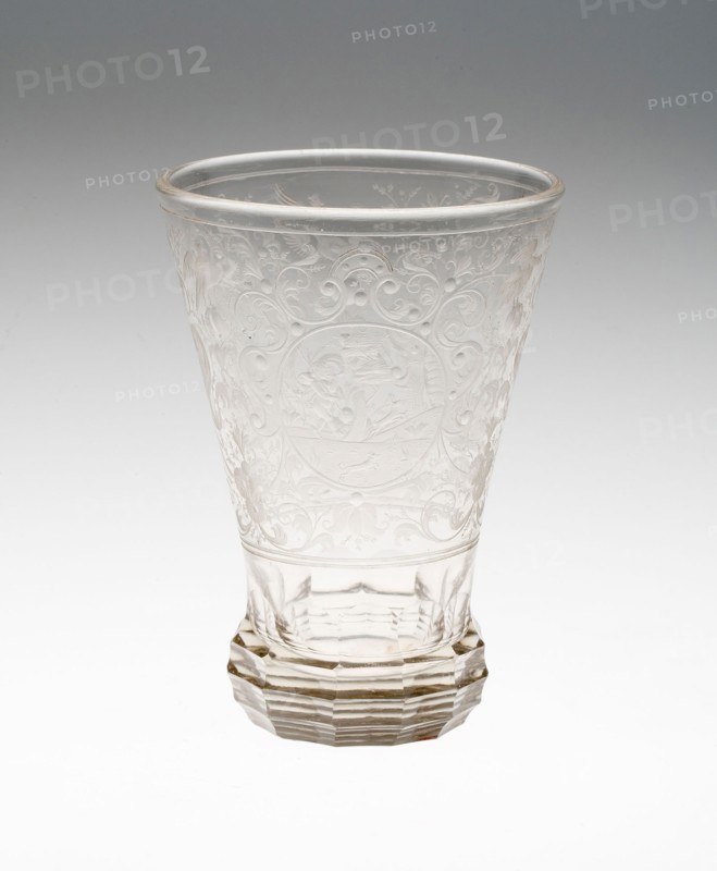 Beaker, c. 1725, Bohemia, Czech Republic, Bohemia, Glass, 12.7 × 9.1 cm (5 × 3 9/16 in.)