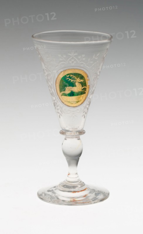 Wine Glass, c. 1730, Bohemia, Czech Republic, Bohemia, Glass, 11.4 × 5.7 cm (4 1/2 × 2 1/4 in.)