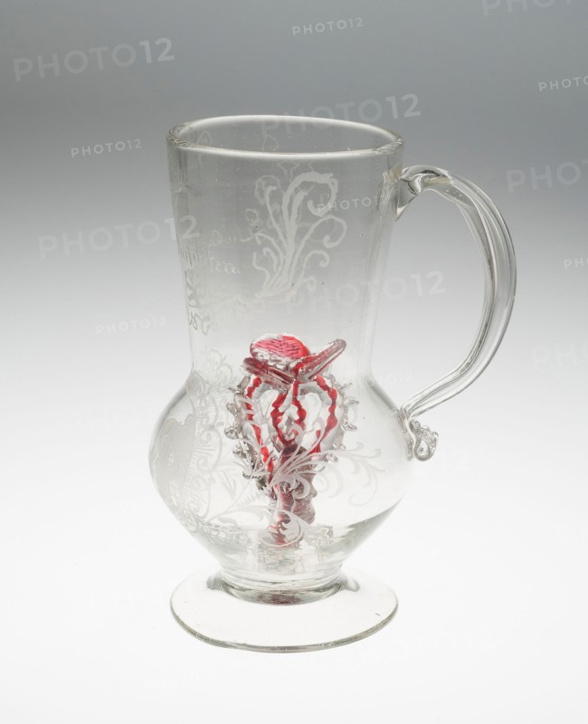 Tankard (Trick Glass), 1740/60, Czech Republic (Formerly Bohemia), Bohemia, Glass, 20.6 × 9.5 cm (8 1/8 × 3 3/4 in.)