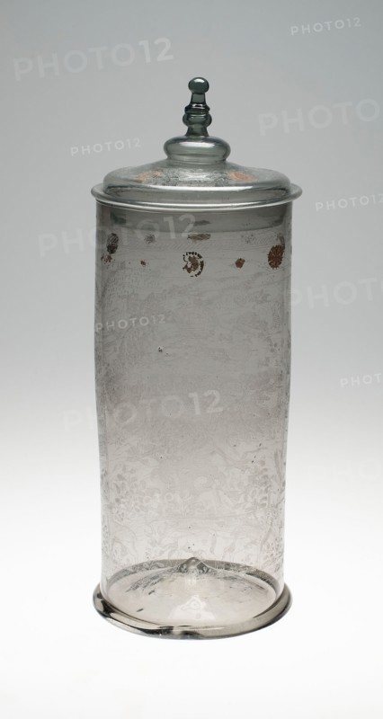 Tankard with Cover, 1596, Germany, Glass, 47 × 17 cm (18 1/2 × 6 11/16 in.)