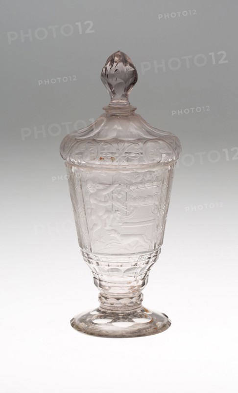 Goblet with Cover, c. 1720/25, Germany, Schleswig, Schleswig, Glass, 21 x 8.4 cm (8 1/4 x 3 5/16 in.)