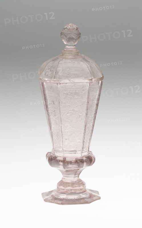 Goblet with Cover, c. 1725, Germany, Schleswig, Schleswig, Glass, 18.9 x 6.5 cm (7 7/16 x 2 9/16 in.)
