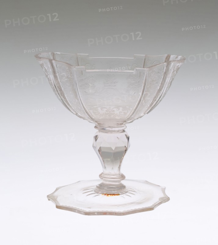 Sweetmeat Dish, c. 1730, Germany, Glass, 11 x 11.1 cm (4 5/16 x 4 3/8 in.)