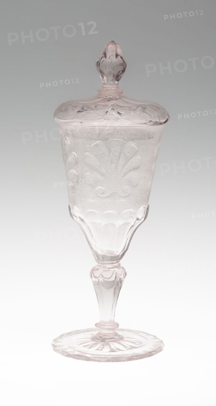 Goblet with Cover, c. 1745, Germany, Schleswig, Schleswig, Glass, 23.2 x 7.9 cm (9 1/8 x 3 1/8 in.)