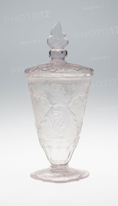 Covered Cup, c. 1760, Poland (formerly German Silesia), Poland, Glass, H. 20 cm (7 7/8 in.)