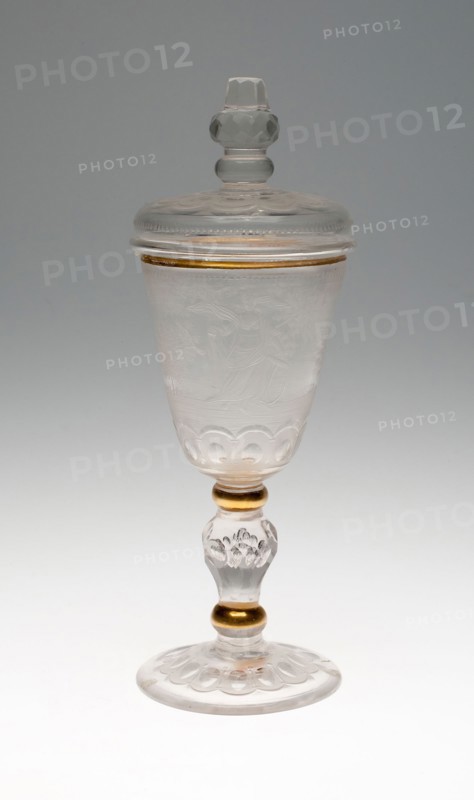 WIne Glass and Cover, c. 1740, Germany, Potsdam, Potsdam, Glass, engraved and gilt decoration, 26 x 8.7 cm (10 1/4 x 3 7/16 in.), Sunset, Horseshoe Fall, Niagara, 1850/94, George Barker, American, born Canada, 1844–1894, New York, Albumen print, stereo, No. 292 from the series "Niagara Falls, New York