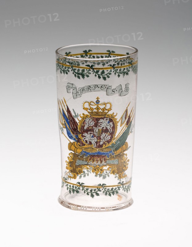 Beaker, 19th century, Saxony, Germany, Saxony, Glass, H. 14 cm (5 1/2 in.)